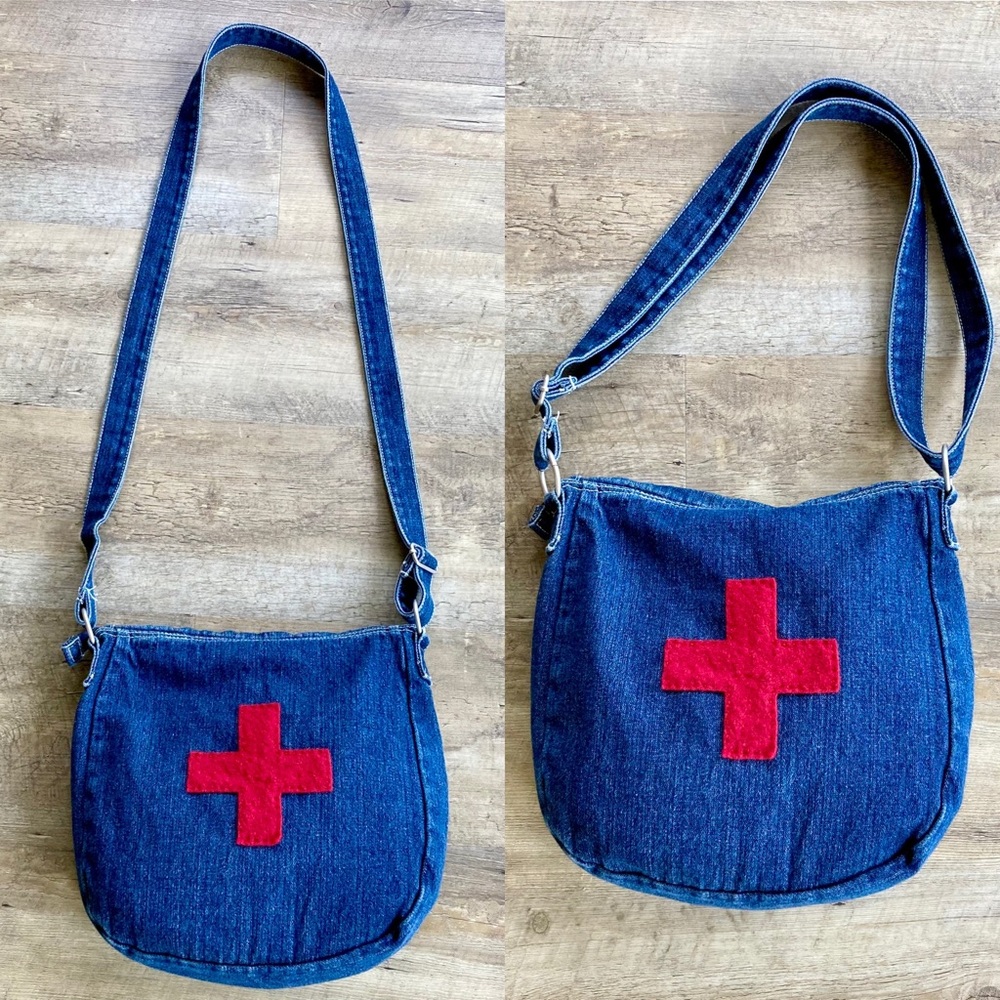 Swiss Army Denim Crossbody / Shoulder Bag Purse - Picture 13 of 14